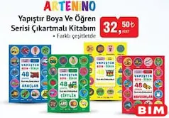 ARTENİNO YAPIŞTIR BOYA VE ÖĞREN SERİSİ ÇIKARTMALI KİTABIM